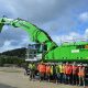 Photo de groupe - grue Sennebogen, 855 hybrid